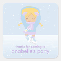 Ice Skating Party Stickers