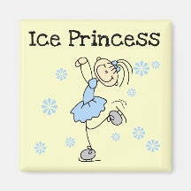 Ice Skating Princess Tshirts and Gifts Fridge Magnets