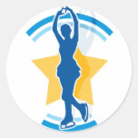 Ice Skating Star Stickers