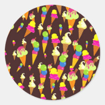 Ice Wallpaper Round Sticker