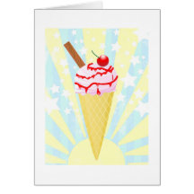icecream_with_stars greeting cards
