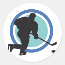icehockey runde aufkleber