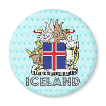 Iceland Coat of Arms Refrigerator Magnets
