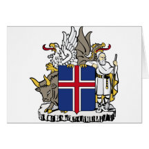 iceland emblem greeting card