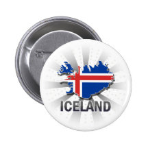 Iceland Flag Map 2.0 Button