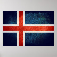 Iceland Flag Poster