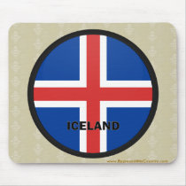 Iceland Roundel quality Flag Mouse Pads