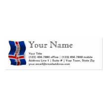 Iceland Waving Flag Business Card Template
