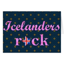 Icelanders Rock - Cute Pink Card