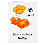 Icelandic Poppies 85th Birthday Card