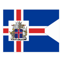 Icelandic Presidential, Iceland flag Post Card