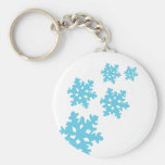 icey Snowflakes blue Keychains