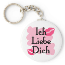 Ich Liebe Dich - German I love you Keychain