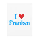 Ich liebe I love Franken postcards