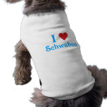 Ich liebe I love Schwaben Hund Tshirts