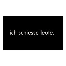 ich schieße Leute Business Card