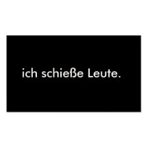 ich schieße Leute Visitenkartenvorlage