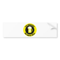 Ich wünschte du wärst Bier Auto Sticker