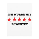 ich wurde mit 5 sternen bewertet postcard