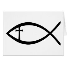Ichthus Christian Fish Greeting Card