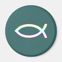 Ichthus - Christian Fish Symbol - Glowing Magnet