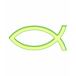Ichthus - Christian Fish Symbol - Light Green t-shirts