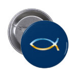 Ichthus - Christian Fish Symbol  Sky & Ground Pins