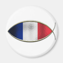 Ichthus - French Flag Magnets