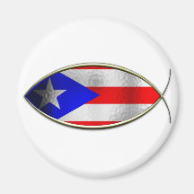 Ichthus - Puerto Rican Flag Magnets