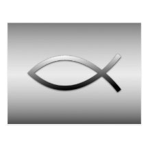 Ichthys Jesus Fish Post Card