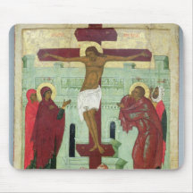 Icon depicting the Crucifixion with the Virgin Mousepads