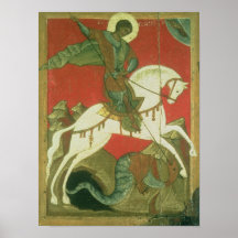 Icon of St. George and the Dragon Posters
