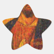 icon of the saviour pointillism star stickers