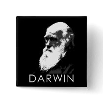 Icons of Science: Darwin Pinback Button