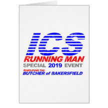 ICS Running Man Faded Greeting Card