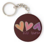 ICU Nurse 3 Hearts keychains