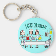 ICU Nurse Gifts Unique 3D Artist Graphics Keychains