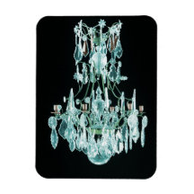 Icy Blue Chandelier Rectangle Magnets