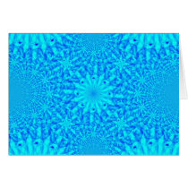Icy Blue Fractal Monogram Blank