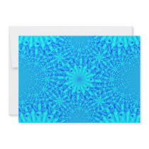 Icy Blue Fractal Monogram Blank
