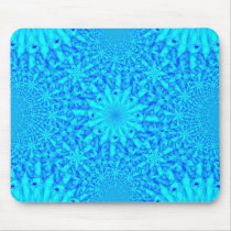 Icy Blue Fractal Monogram Blank