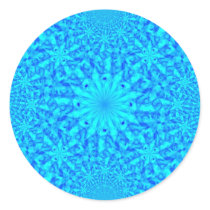 Icy Blue Fractal Monogram Blank