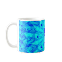 Icy Blue Fractal Monogram E Mug