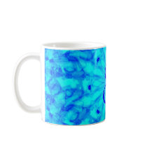 Icy Blue Fractal Monogram F Coffee Mug