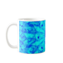Icy Blue Fractal Monogram G Mugs