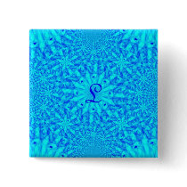 Icy Blue Fractal Monogram L Pins