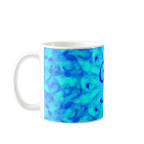 Icy Blue Fractal Monogram X Mug