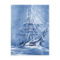 Icy Ship Postcard