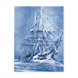 Icy Ship Postcard
