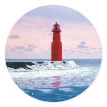 Icy Waters Lighthouse Sticker